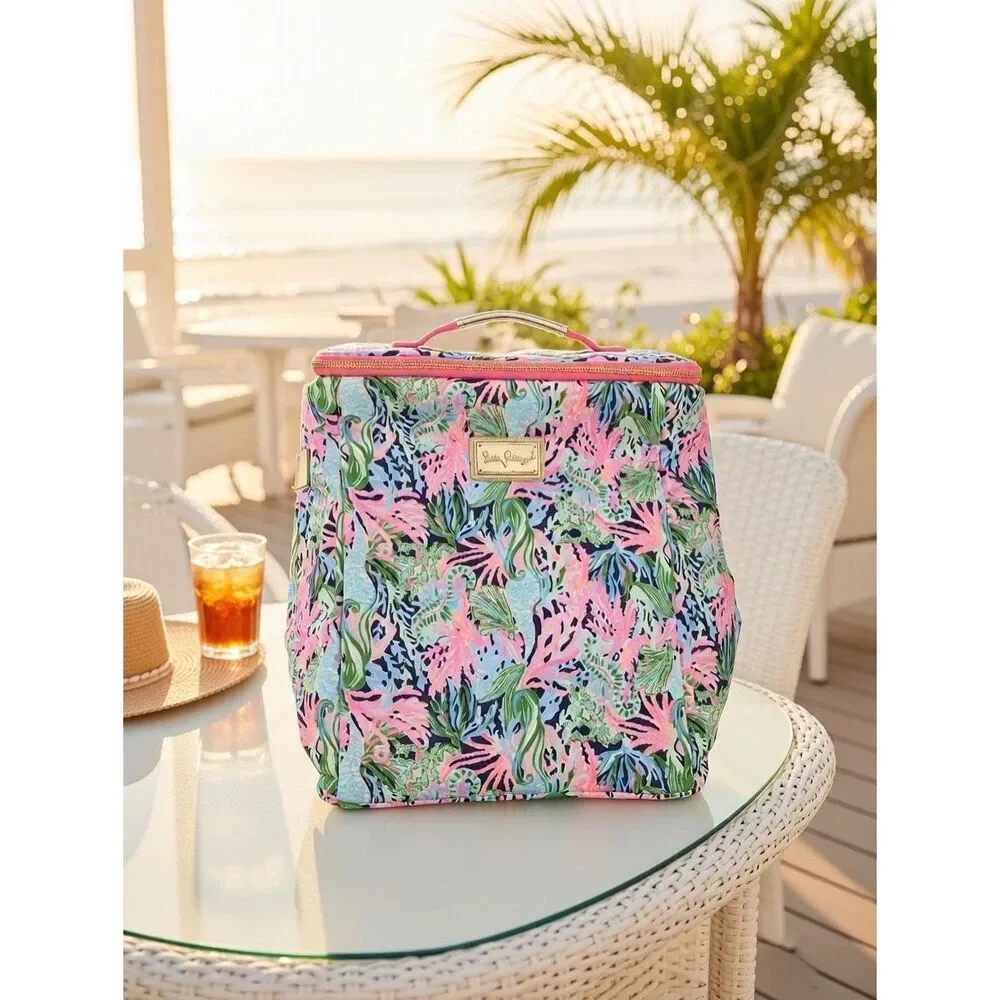 Lilly Pulitzer Insulated Wine Carrier Cooler Bag -